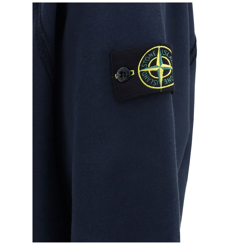 Stone Island Blue Cotton Sweatshirt