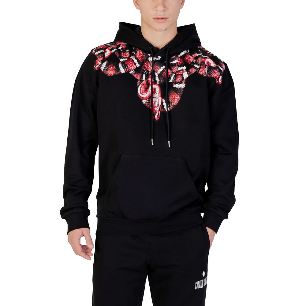 County of Milan Black Cotton Hoodie