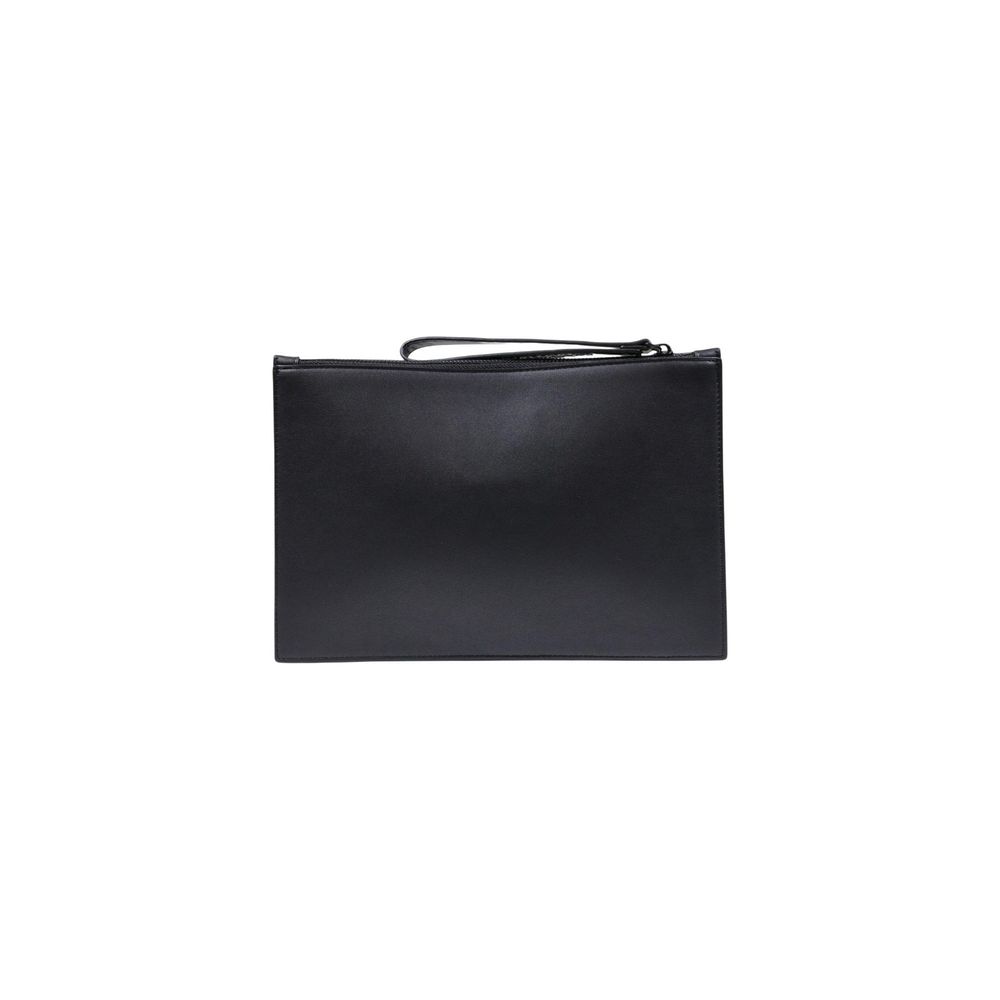 County of Milan Black Polyethylene Clutch Bag