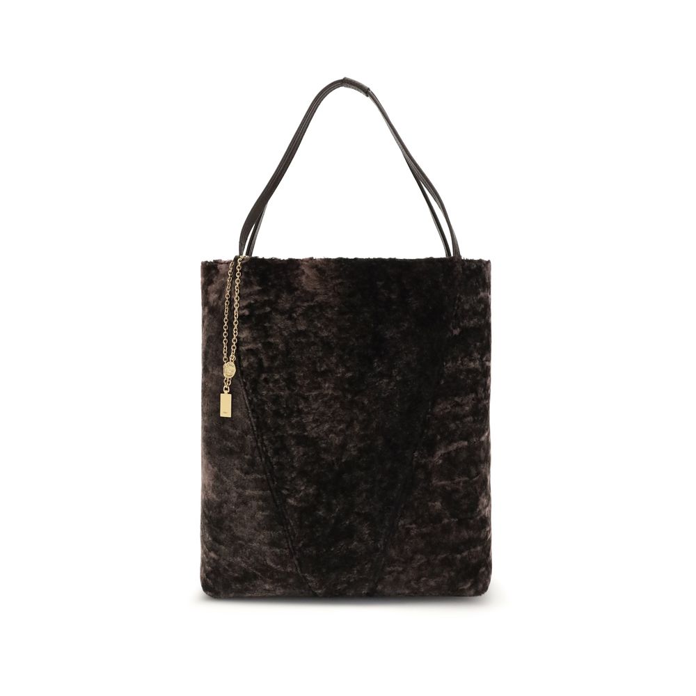 Chloé Brown Fur Shoulder Bag
