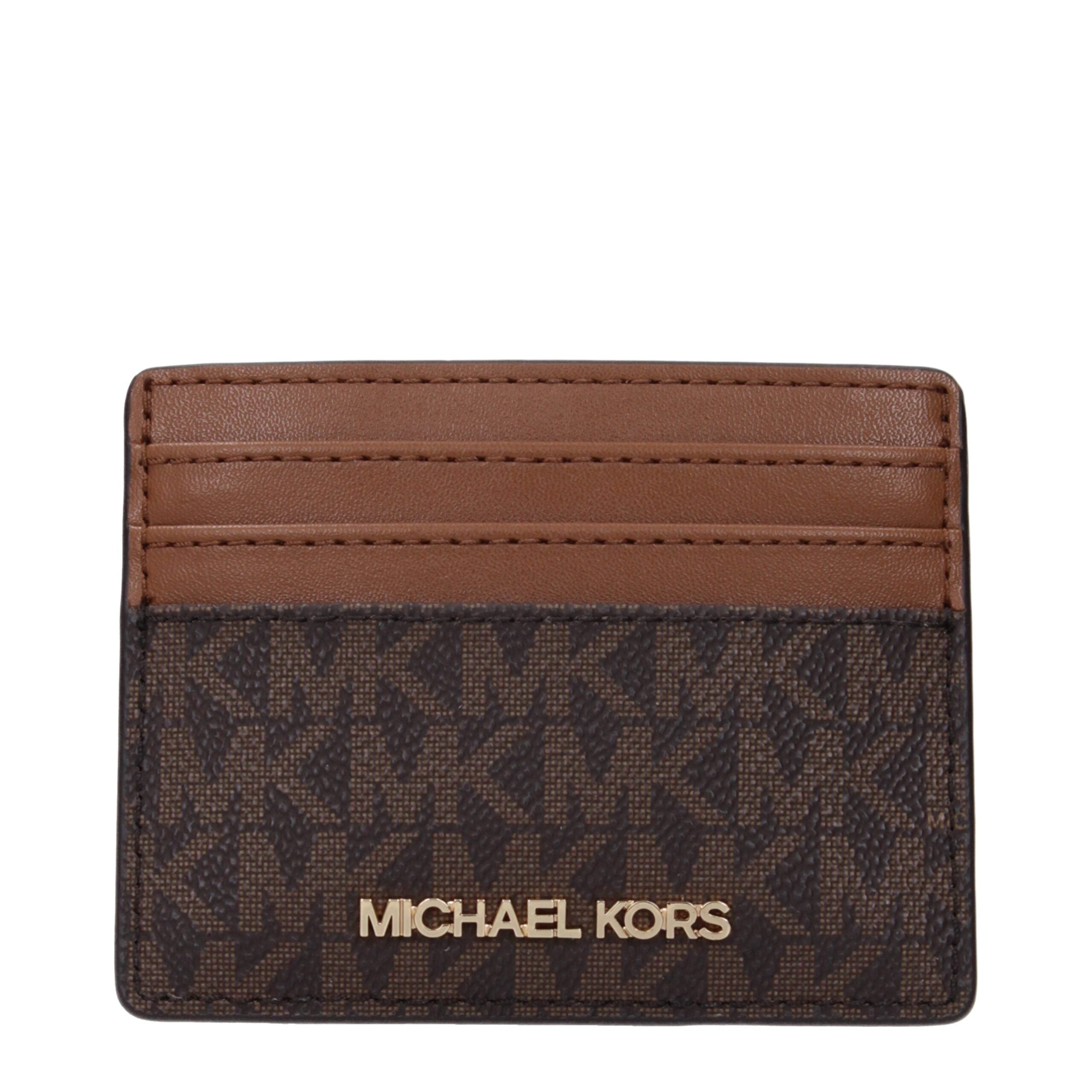 Michael Kors Brown Fabric Cardholder