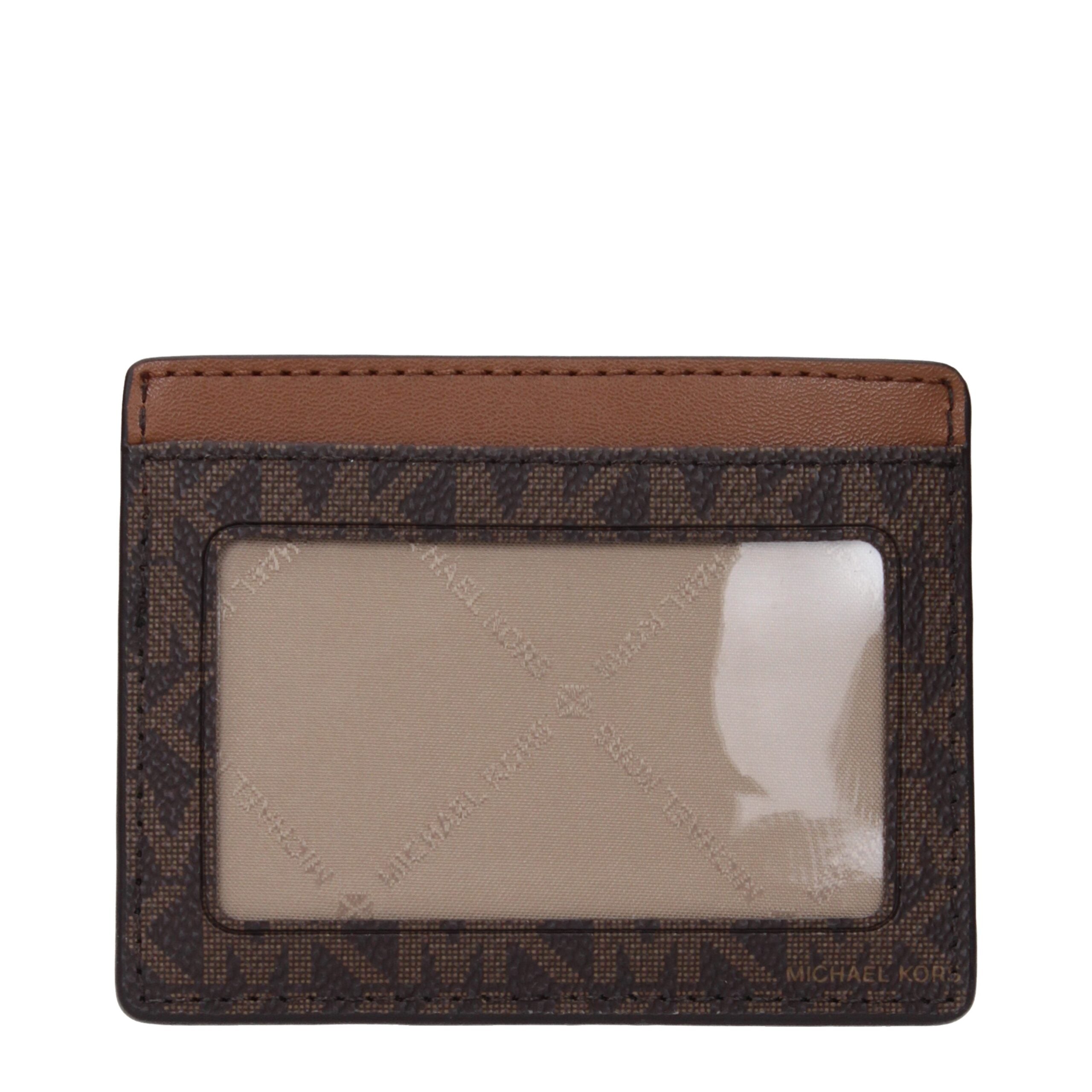 Michael Kors Brown Fabric Cardholder