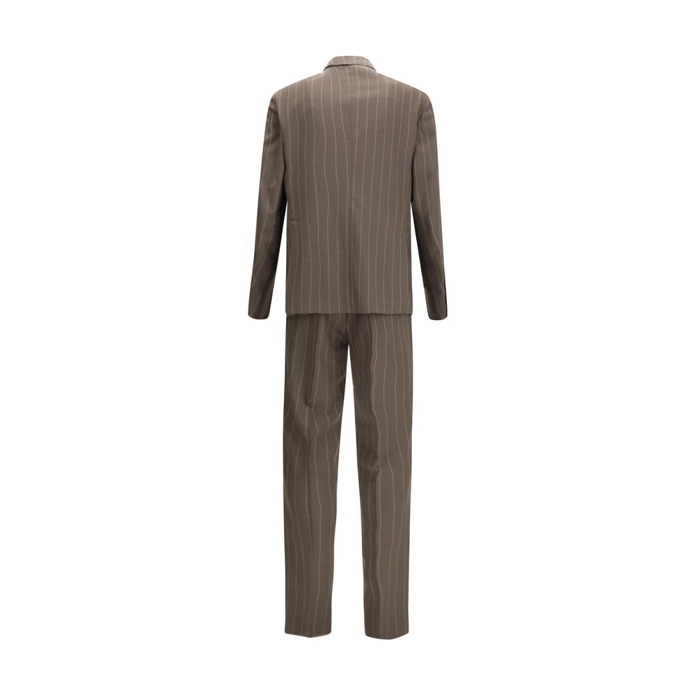 Tagliatore Gray Fleece Wool Suits And Blazer