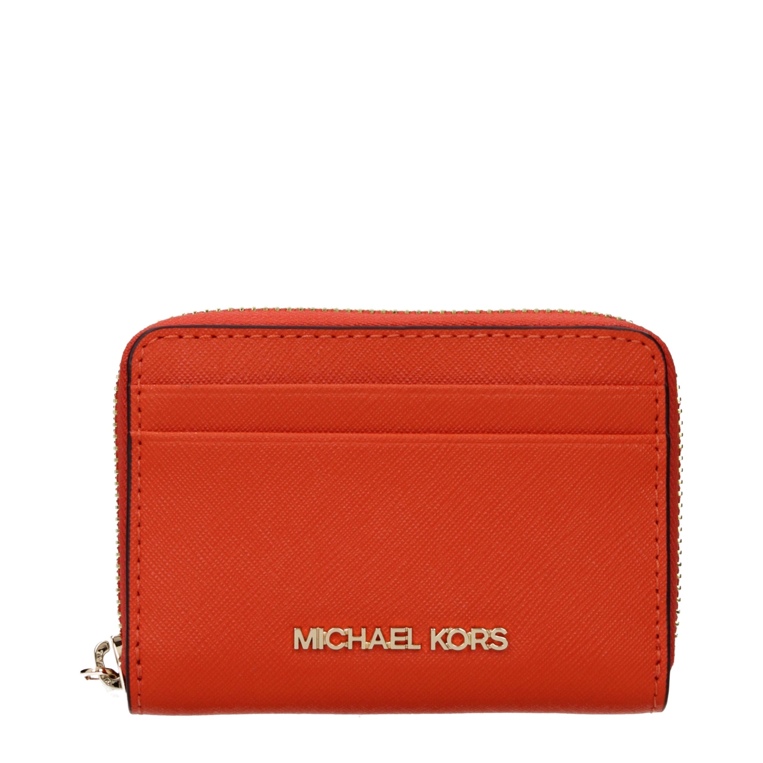 Michael Kors Orange Leather Cardholder