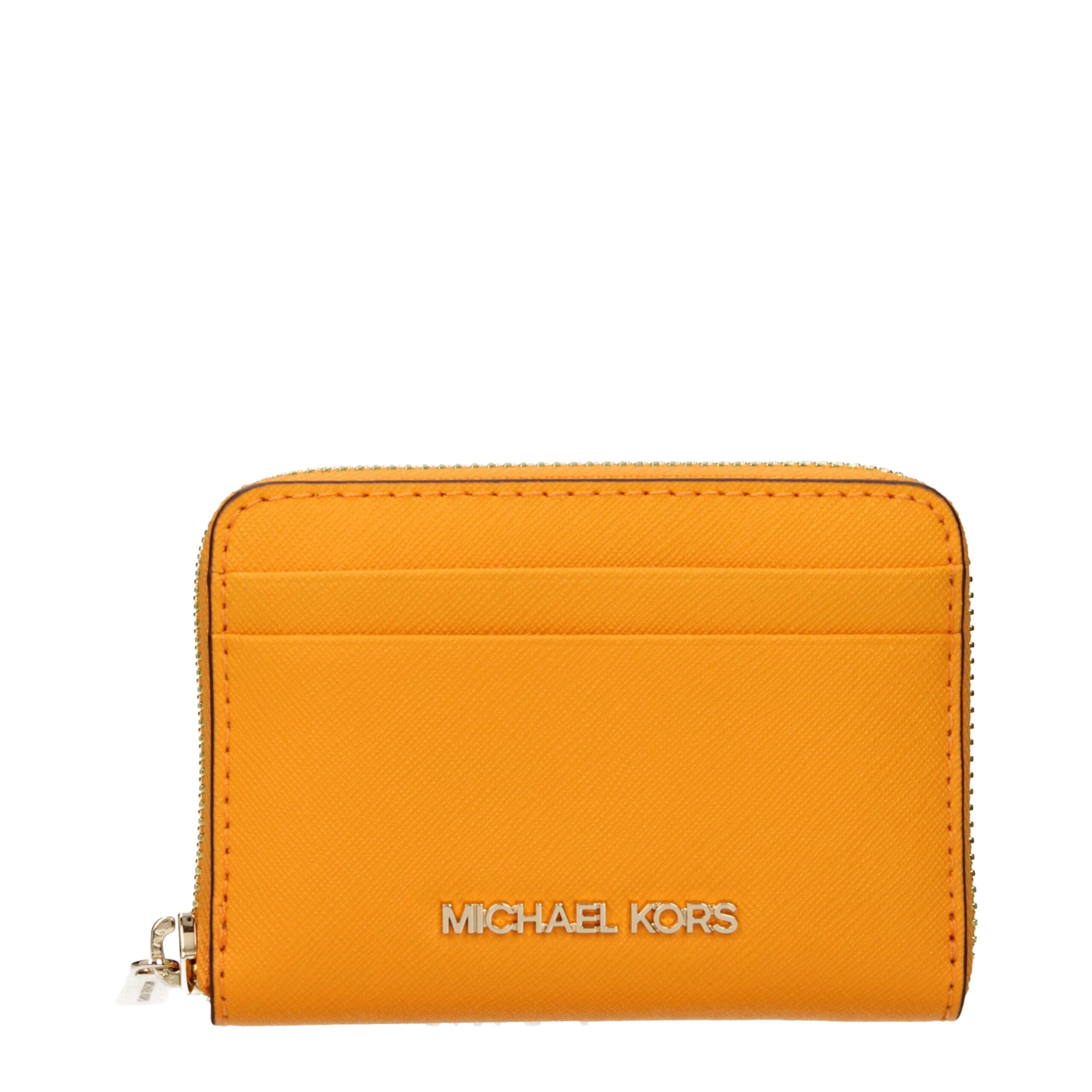 Michael Kors Orange Leather Cardholder