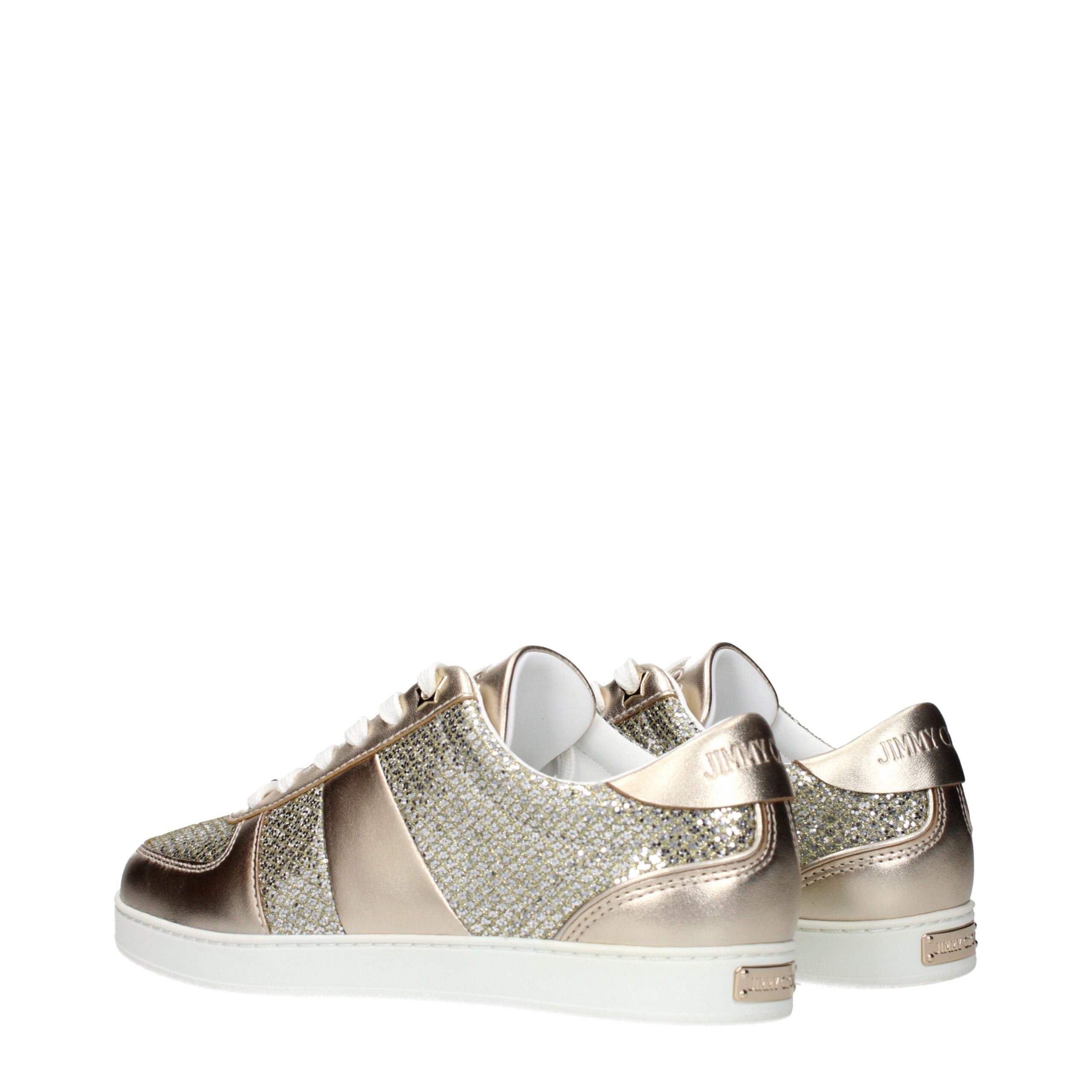 Jimmy Choo Gold Leather Sneakers