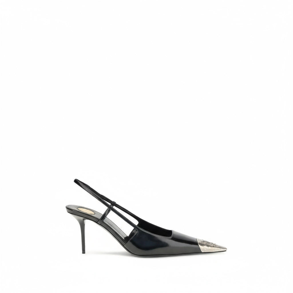 Saint Laurent Black Leather High Heel Pumps