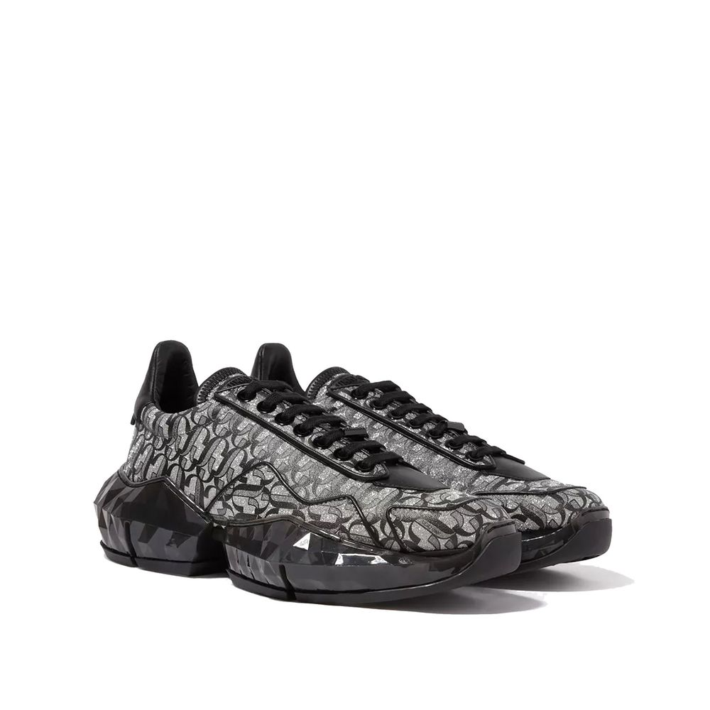 Jimmy Choo Black Calfskin Chunky Sneakers