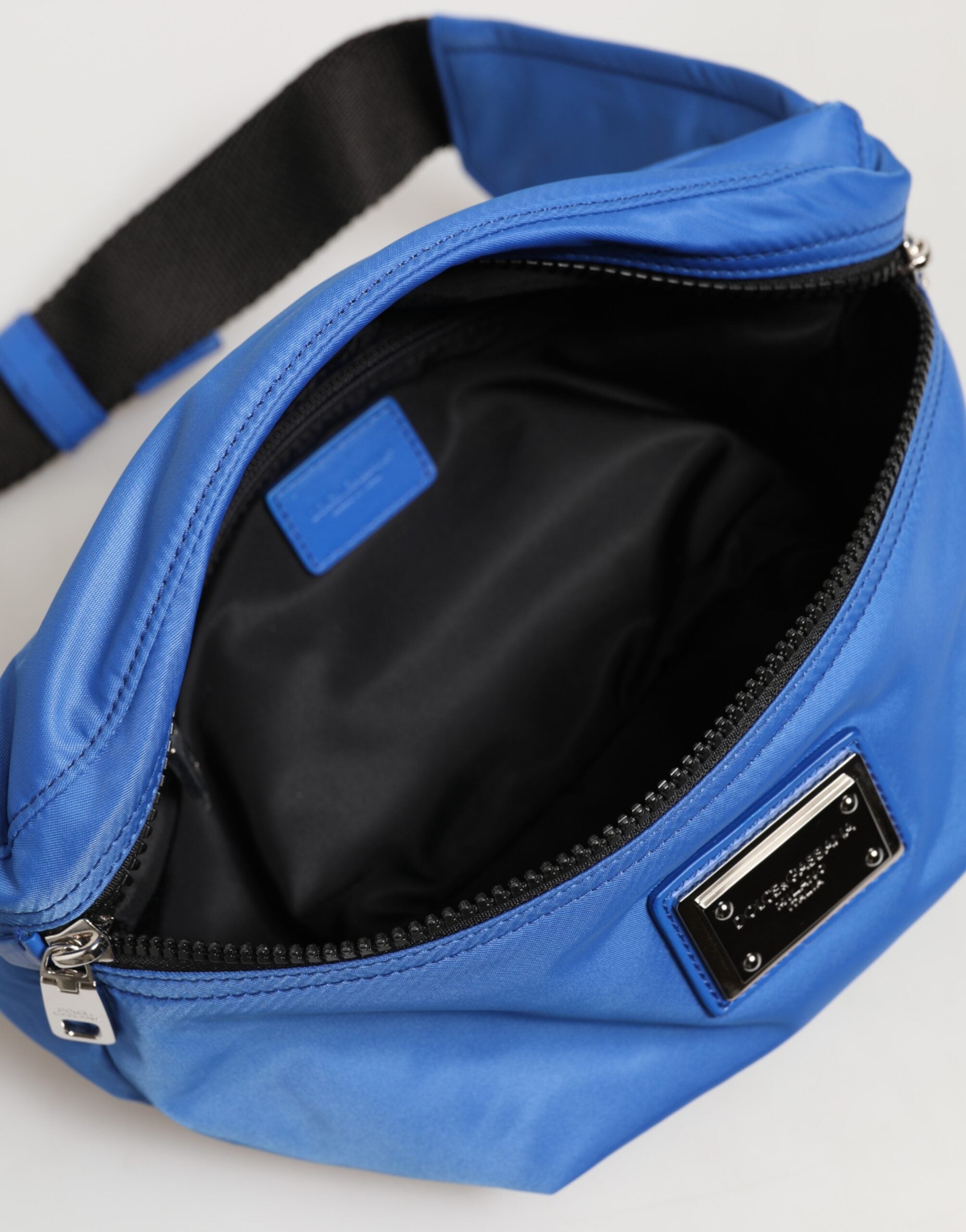 Dolce & Gabbana Blaue Logo Plakette Nylon Gürteltasche Herren Borse Tasche