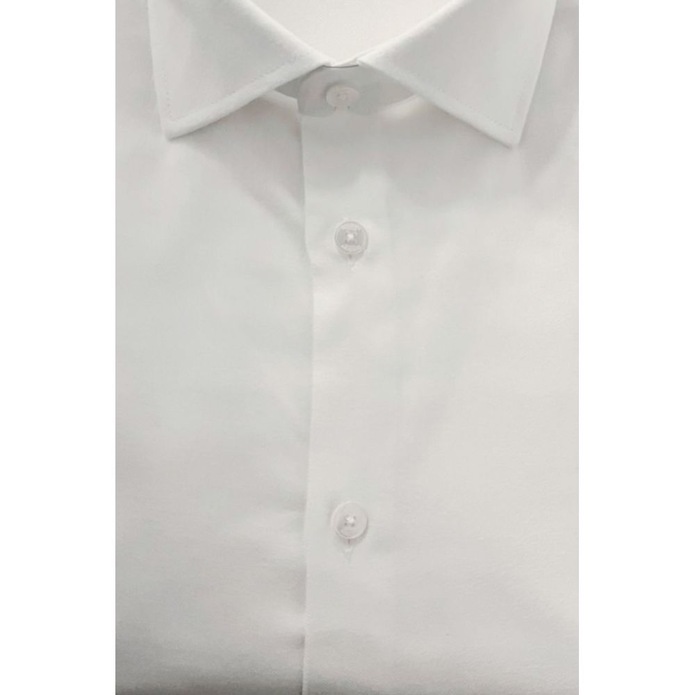 Baldinini Trend White Cotton Shirt