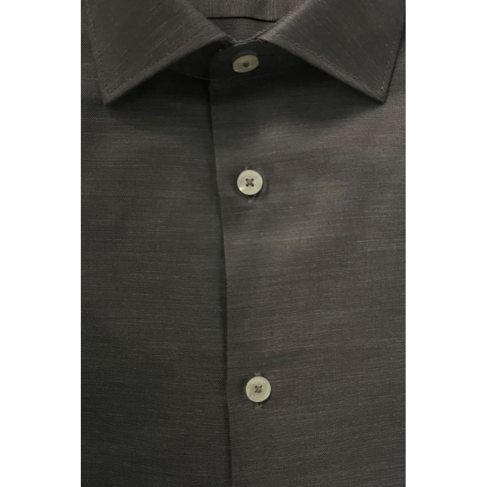 Baldinini Trend Gray Cotton Shirt