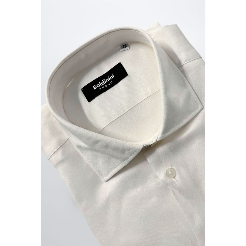 Baldinini Trend White Cotton Shirt
