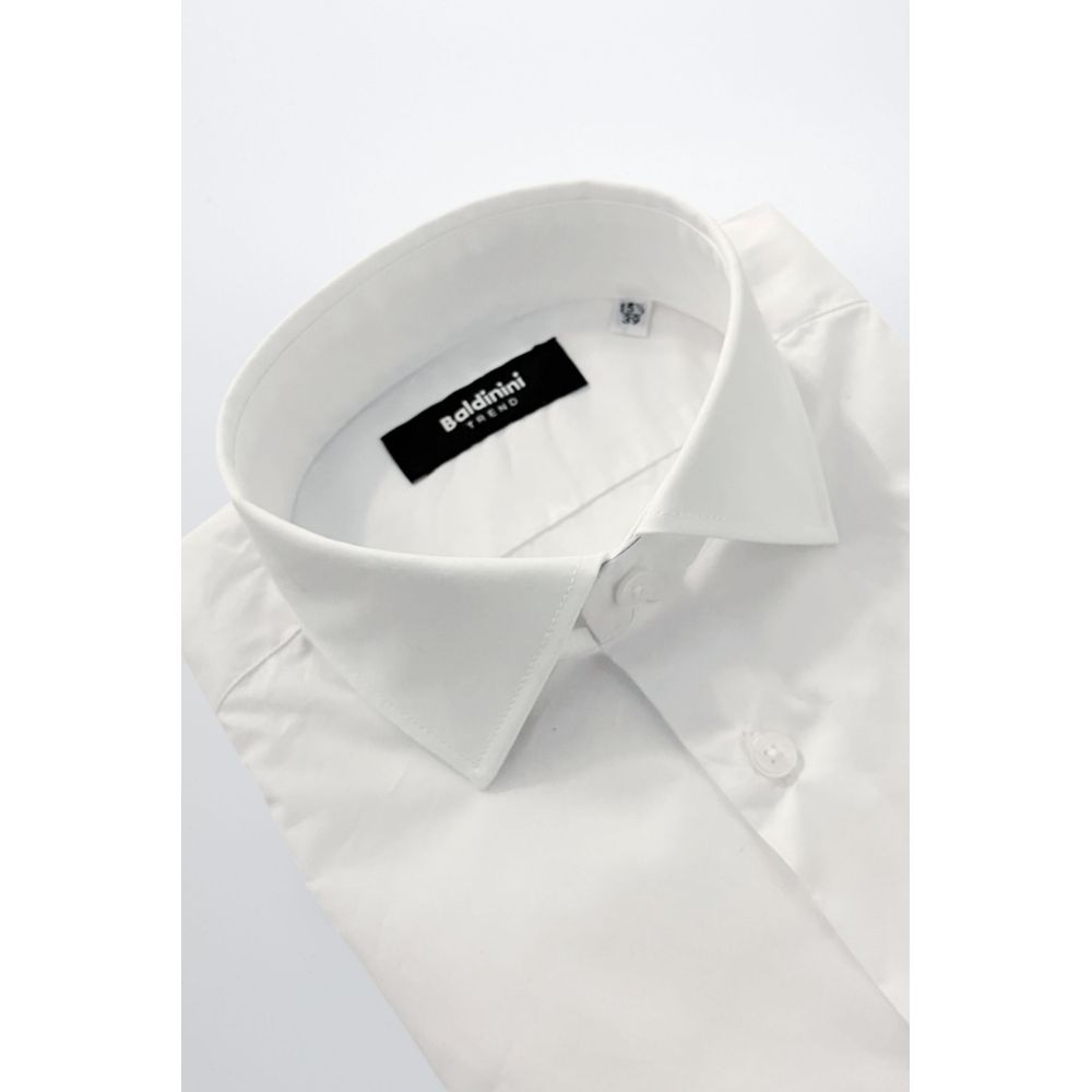 Baldinini Trend White Cotton Shirt