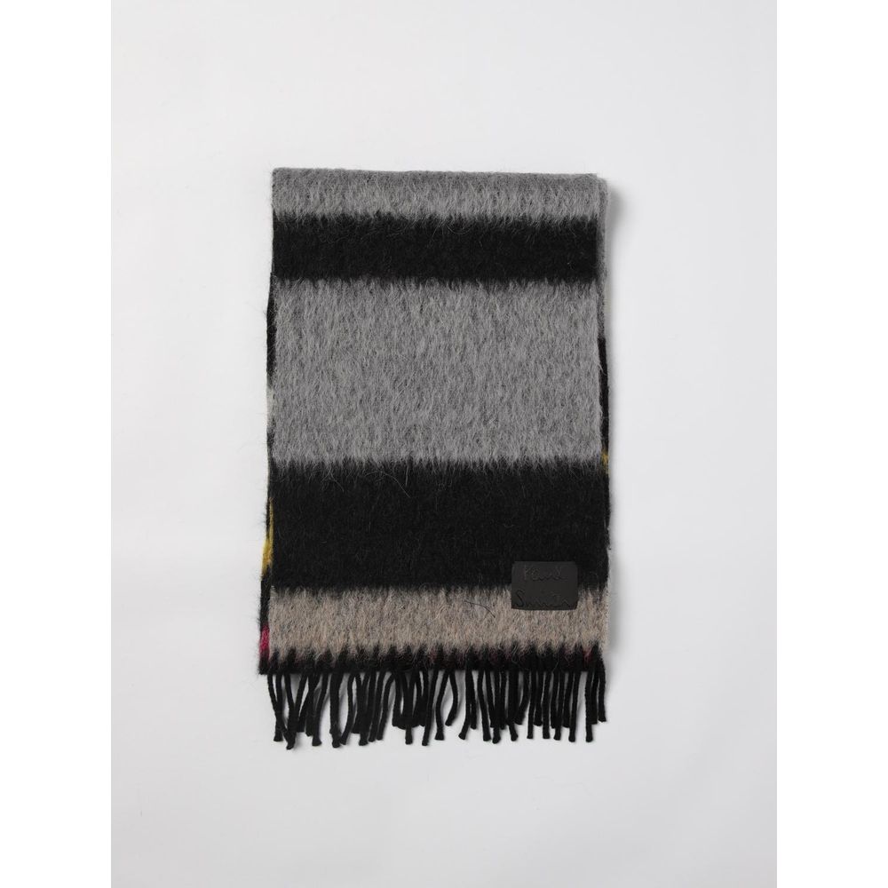 Paul Smith Gray Wool Scarf