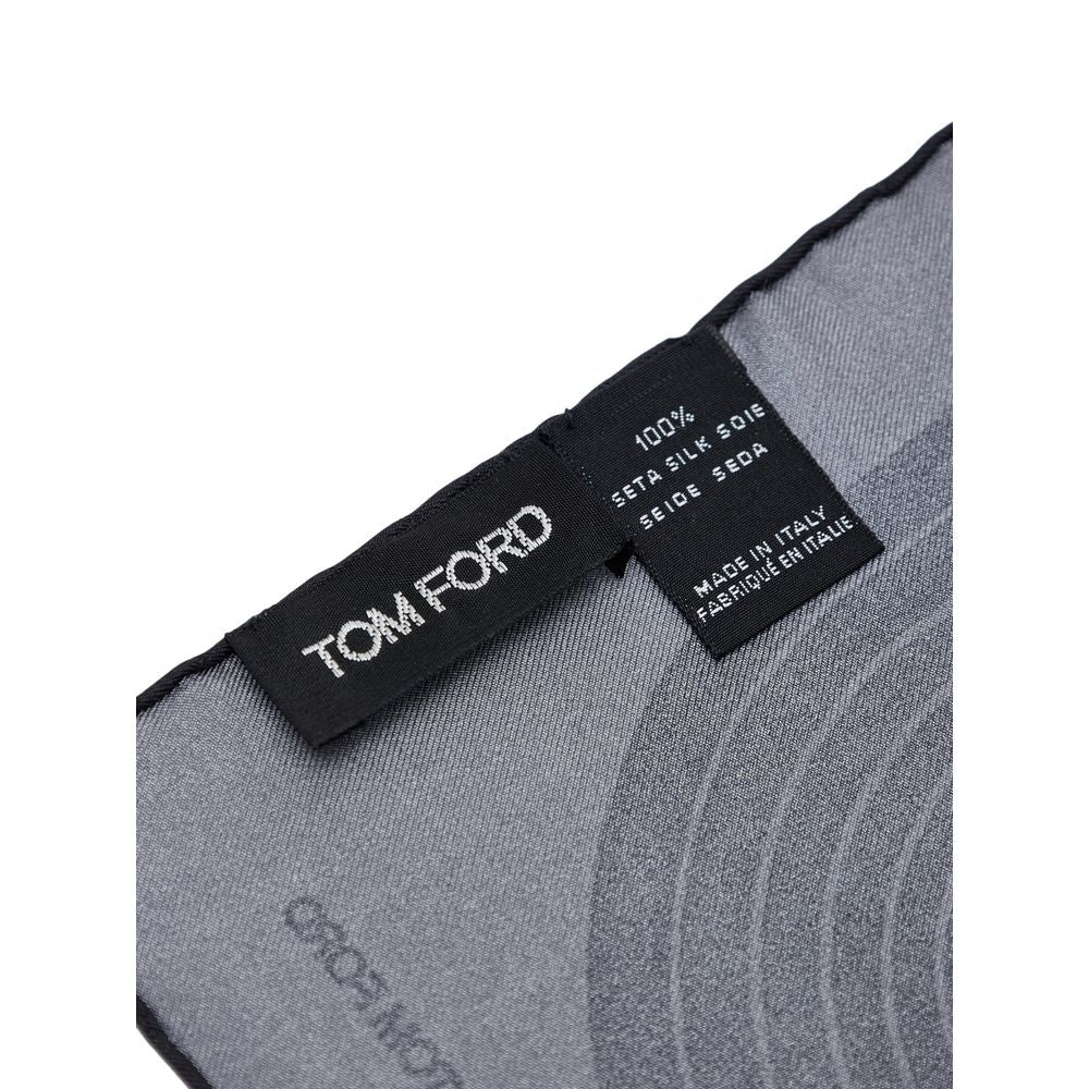 Tom Ford Gray Silk Pocket Square