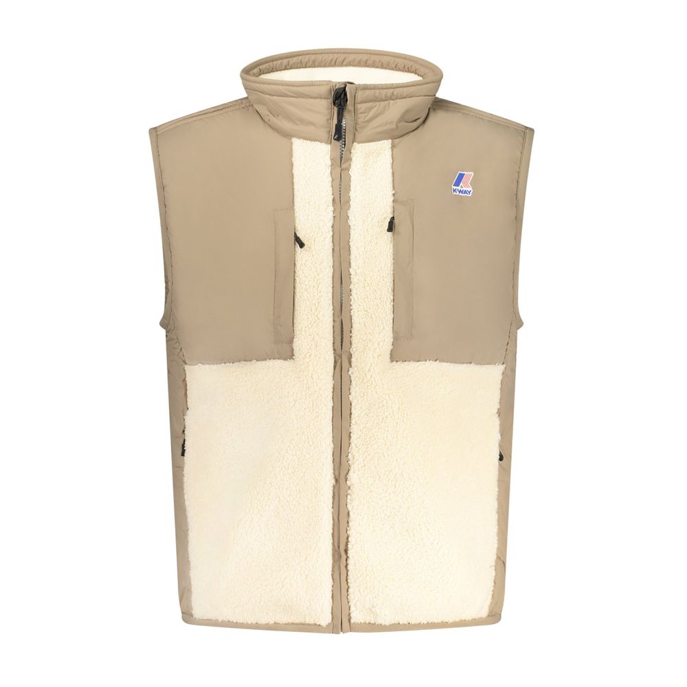 K-WAY Beige Polyamide Men Jacket
