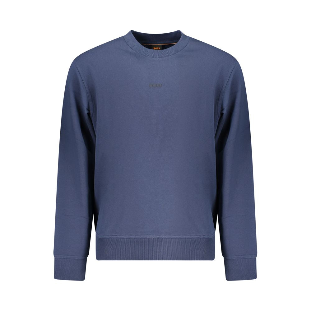 Hugo Boss Blue Cotton Men Sweater