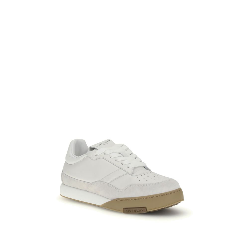 Givenchy White Calf Leather Bos Taurus Chunky Sneakers