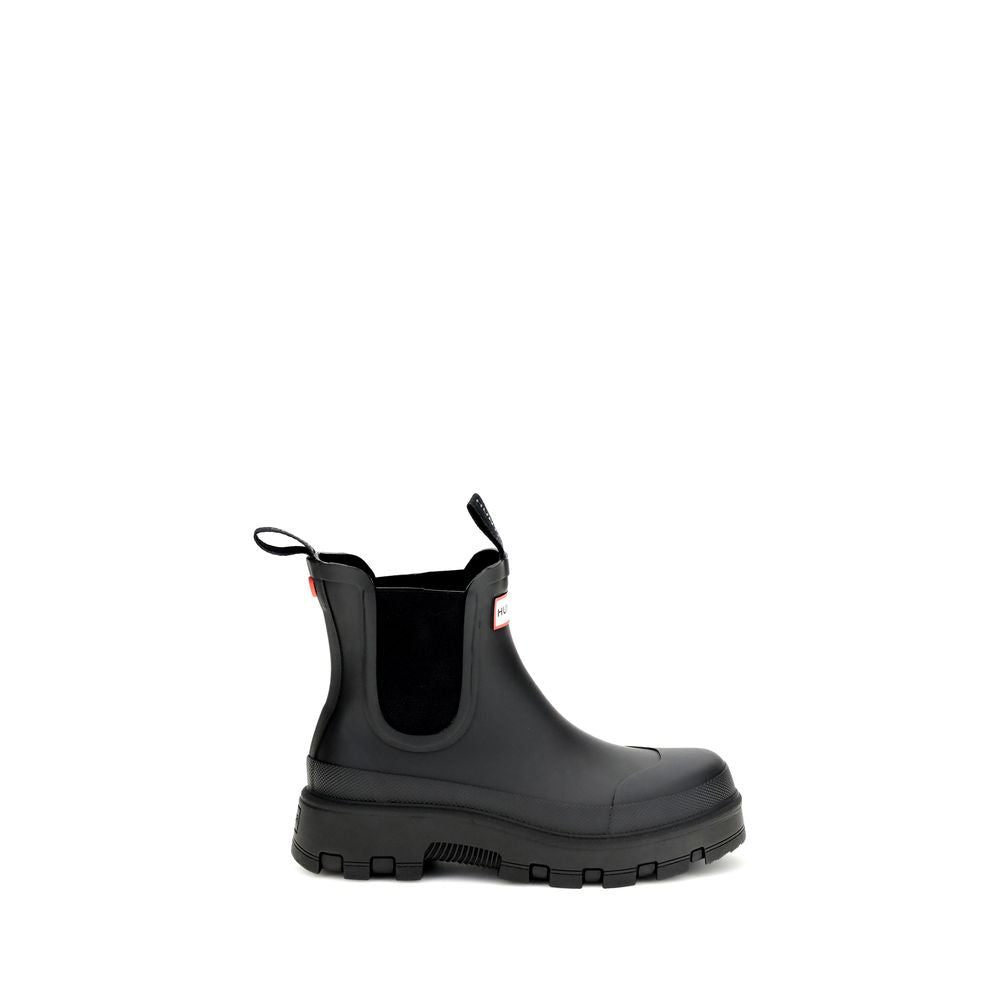 Hunter Black Rubber Chelsea Boots