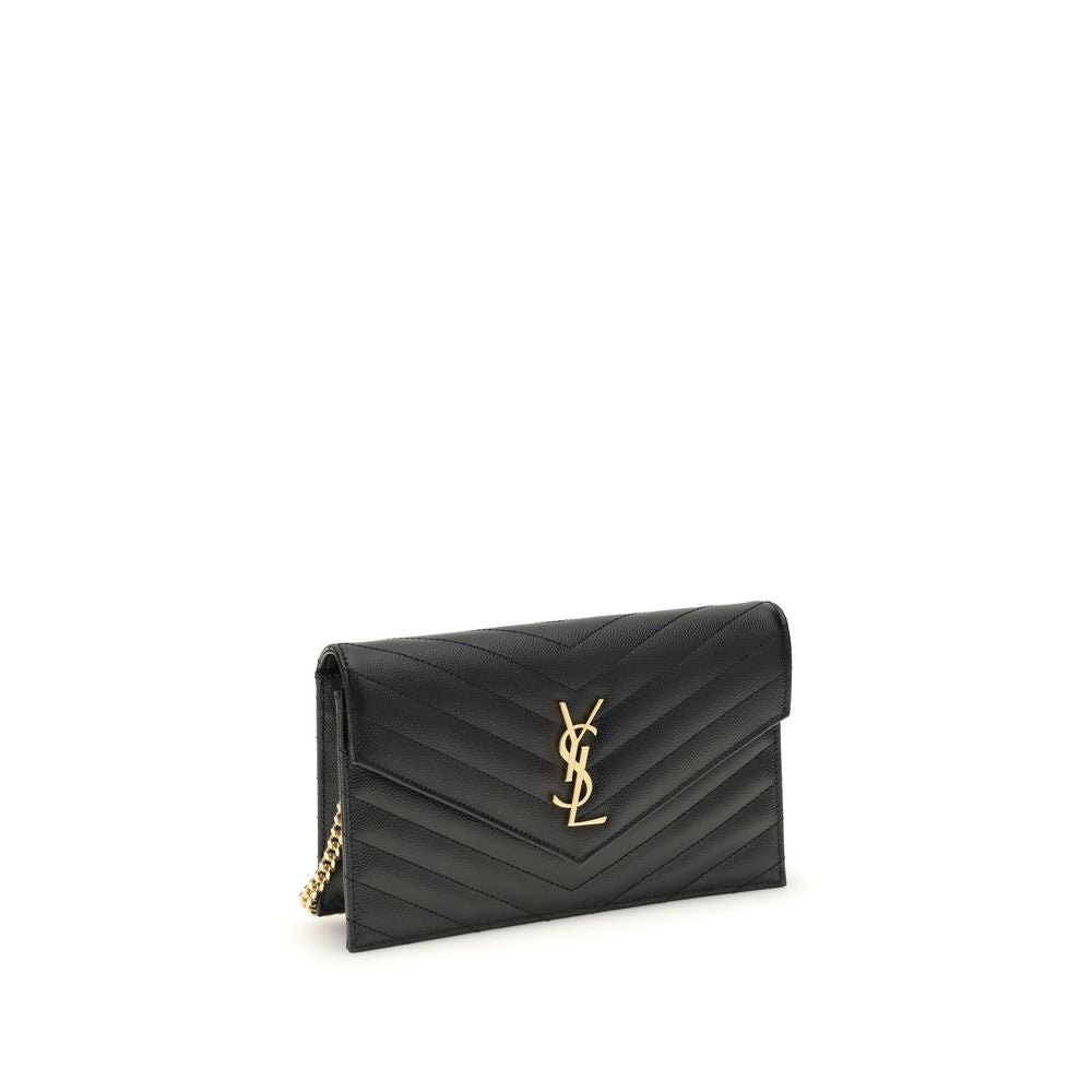 Saint Laurent Black Calf Leather Bos Taurus Wallet