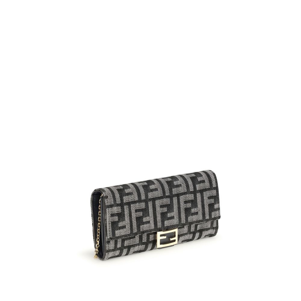 Fendi Blue Cotton Wallet