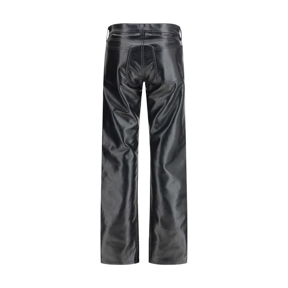 Agolde Black Leather Pants