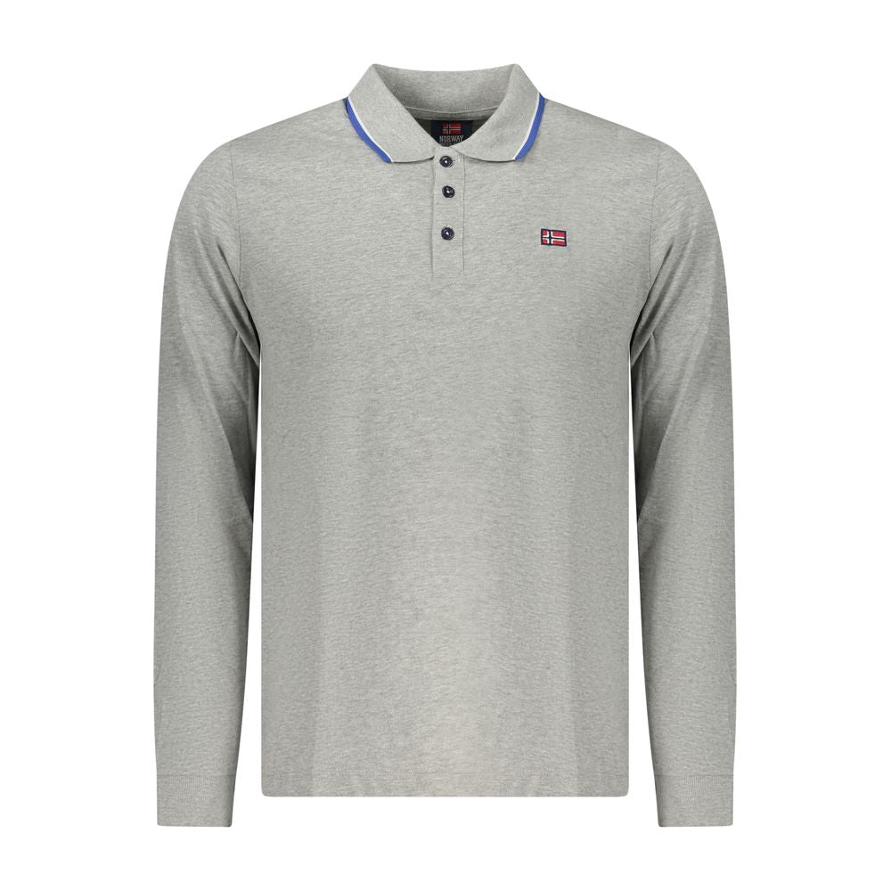 Norway 1963 "Grigio Cotton Mens Polo Shirt"