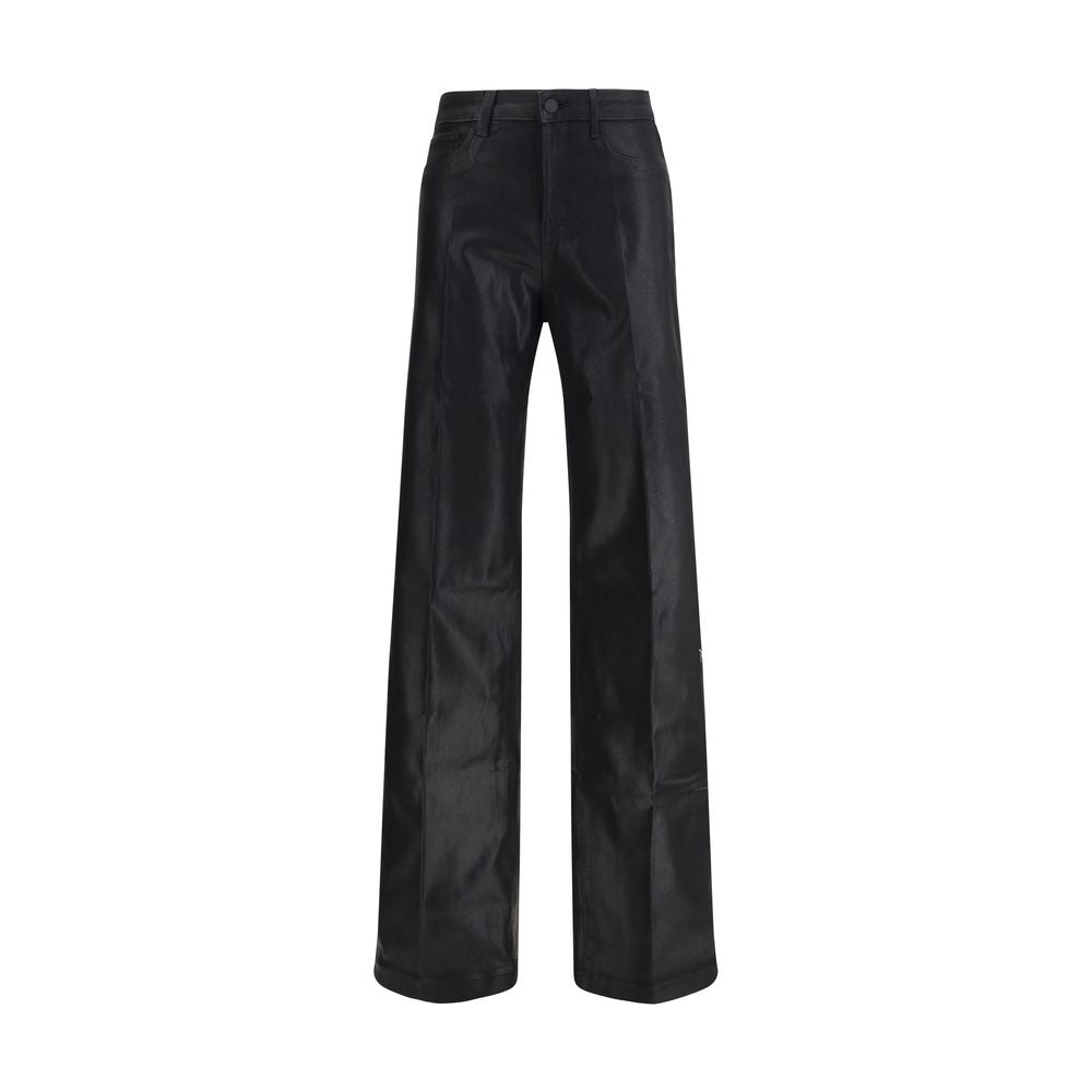 L'Agence Black Cotton High-Waisted Jean