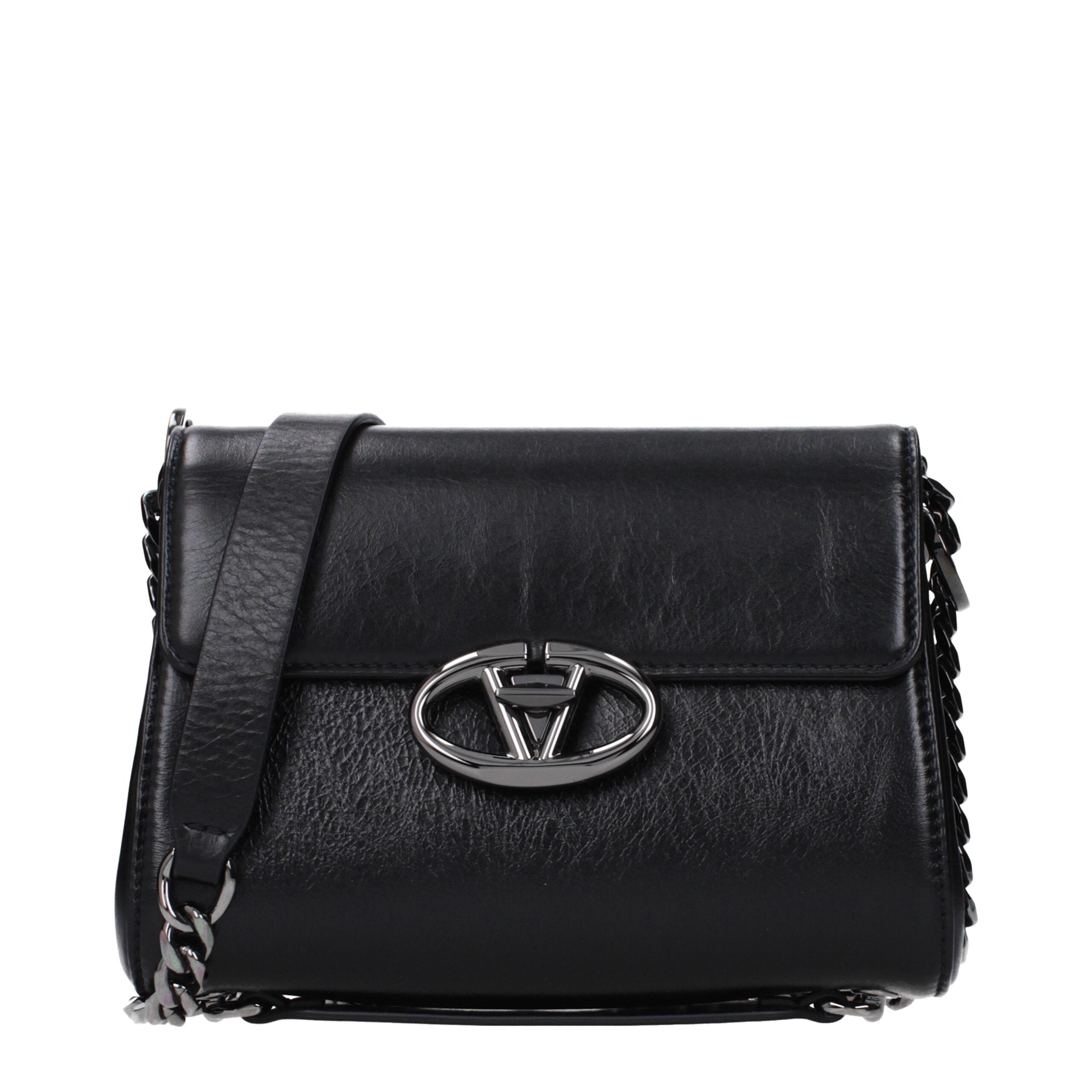 Valentino Garavani Black Leather Crossbody Bag