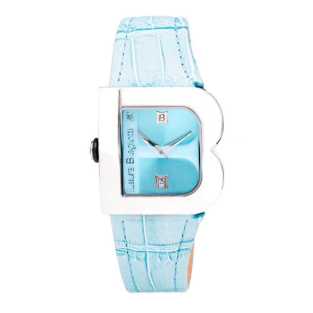 Laura Biagiotti Blue Leather Dress Watch