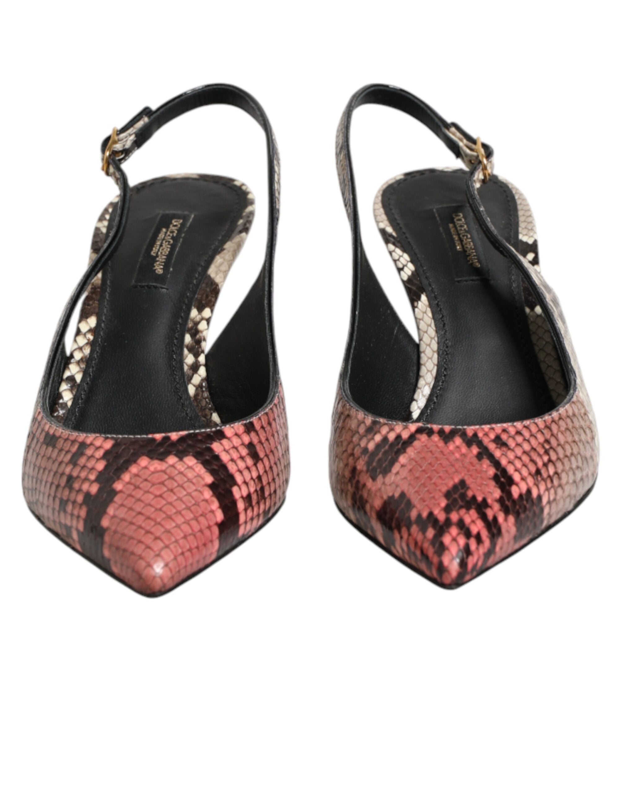 Dolce & Gabbana Slingpumps aus mehrfarbigem Leder