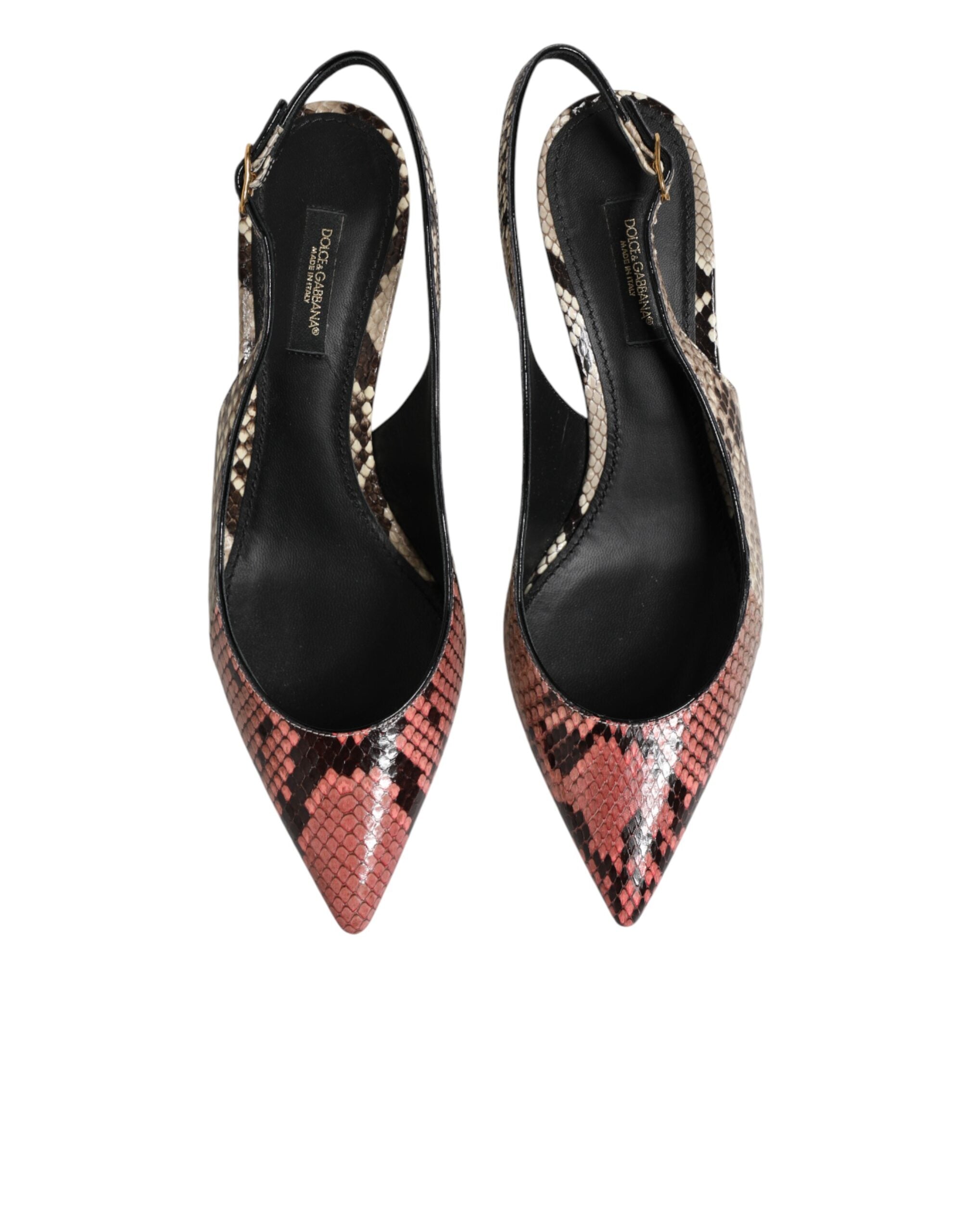 Dolce & Gabbana Slingpumps aus mehrfarbigem Leder