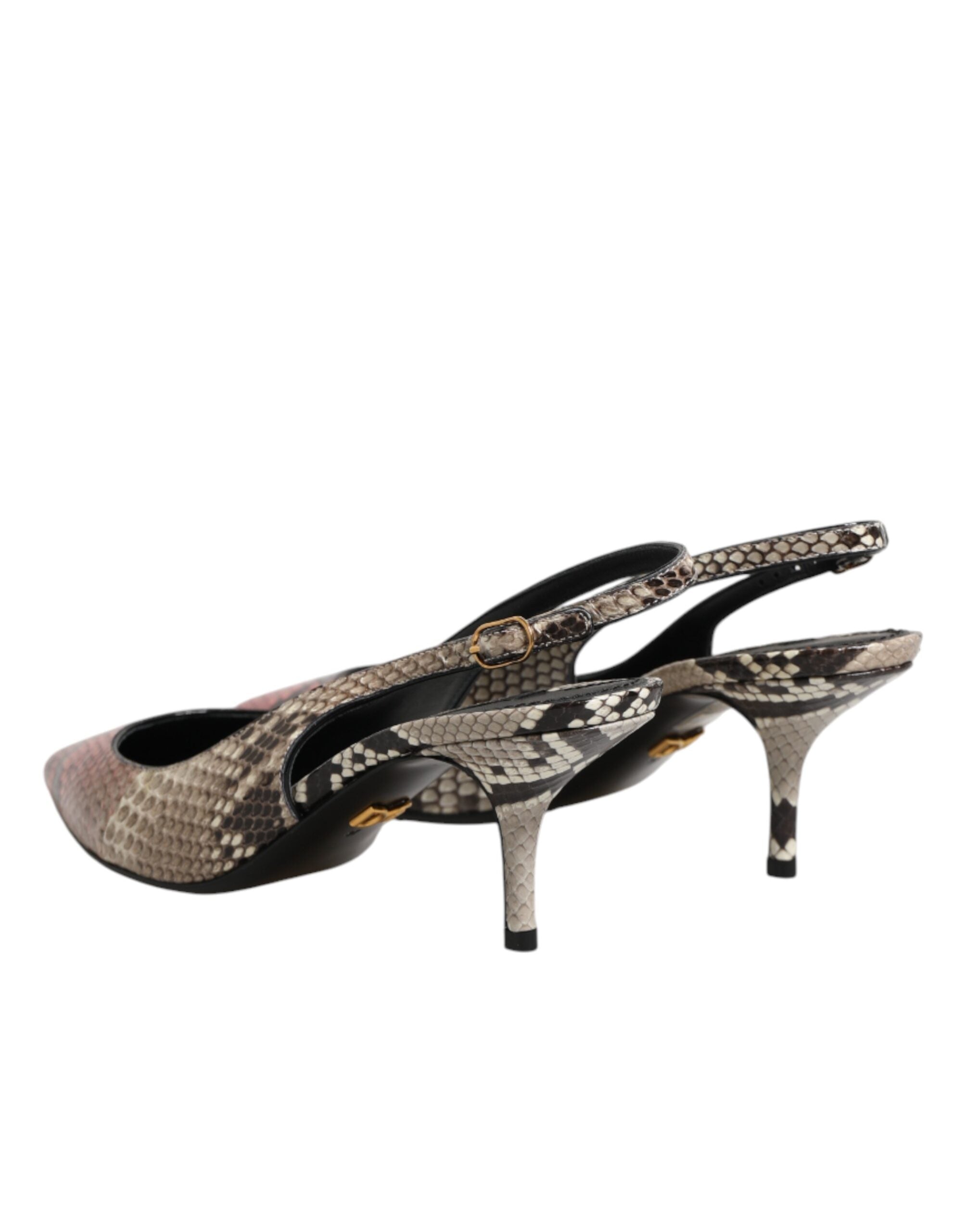 Dolce & Gabbana Slingpumps aus mehrfarbigem Leder