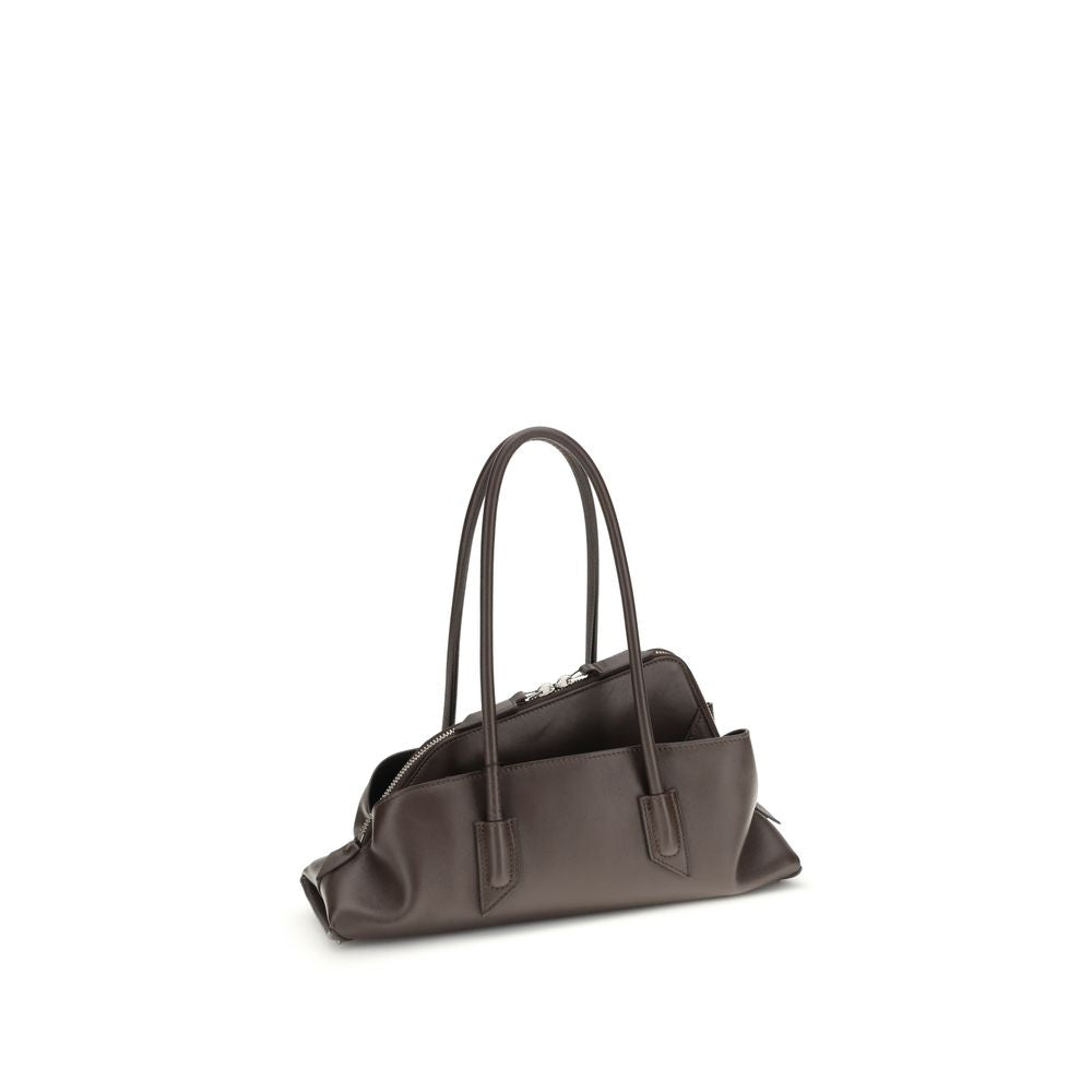 The Attico Brown Calf Leather Bos Taurus Shoulder Bag