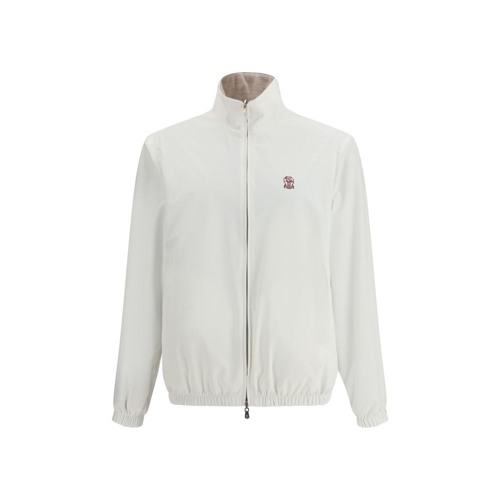 Brunello Cucinelli White Polyamide Full-Length Jacket