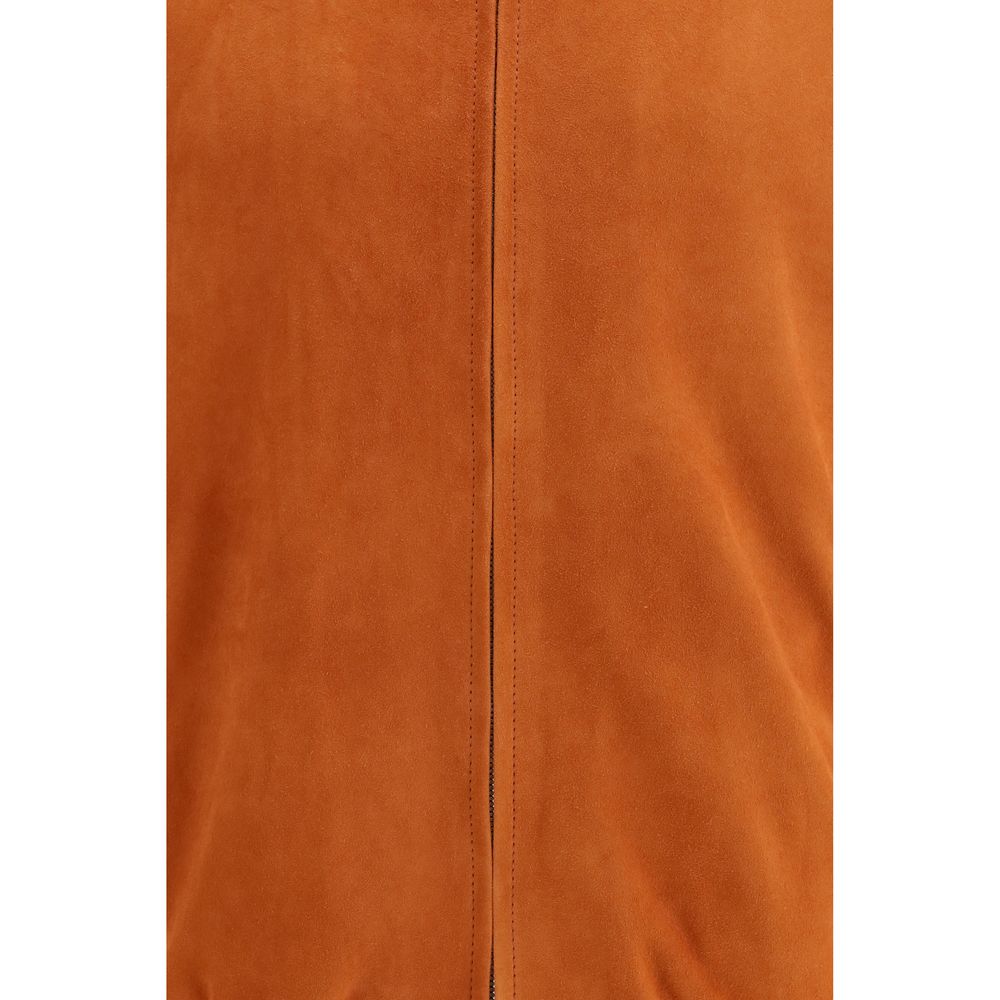 Brunello Cucinelli Mehrfarbige Kalbslederjacke