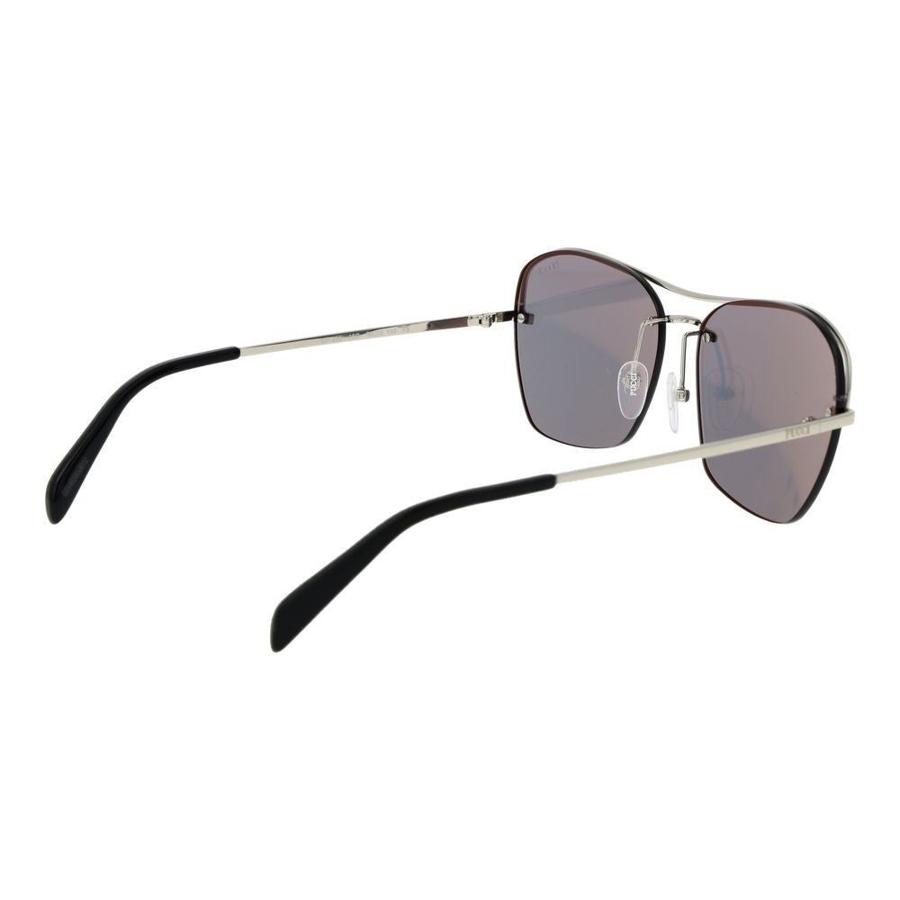 Emilio Pucci Sonnenbrille aus silberfarbenem Metall