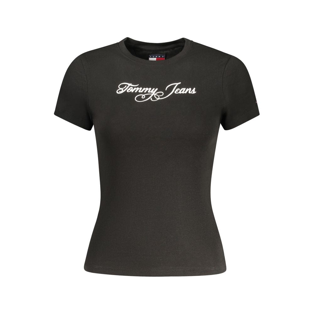 Tommy Hilfiger Black Cotton Women's T-Shirt