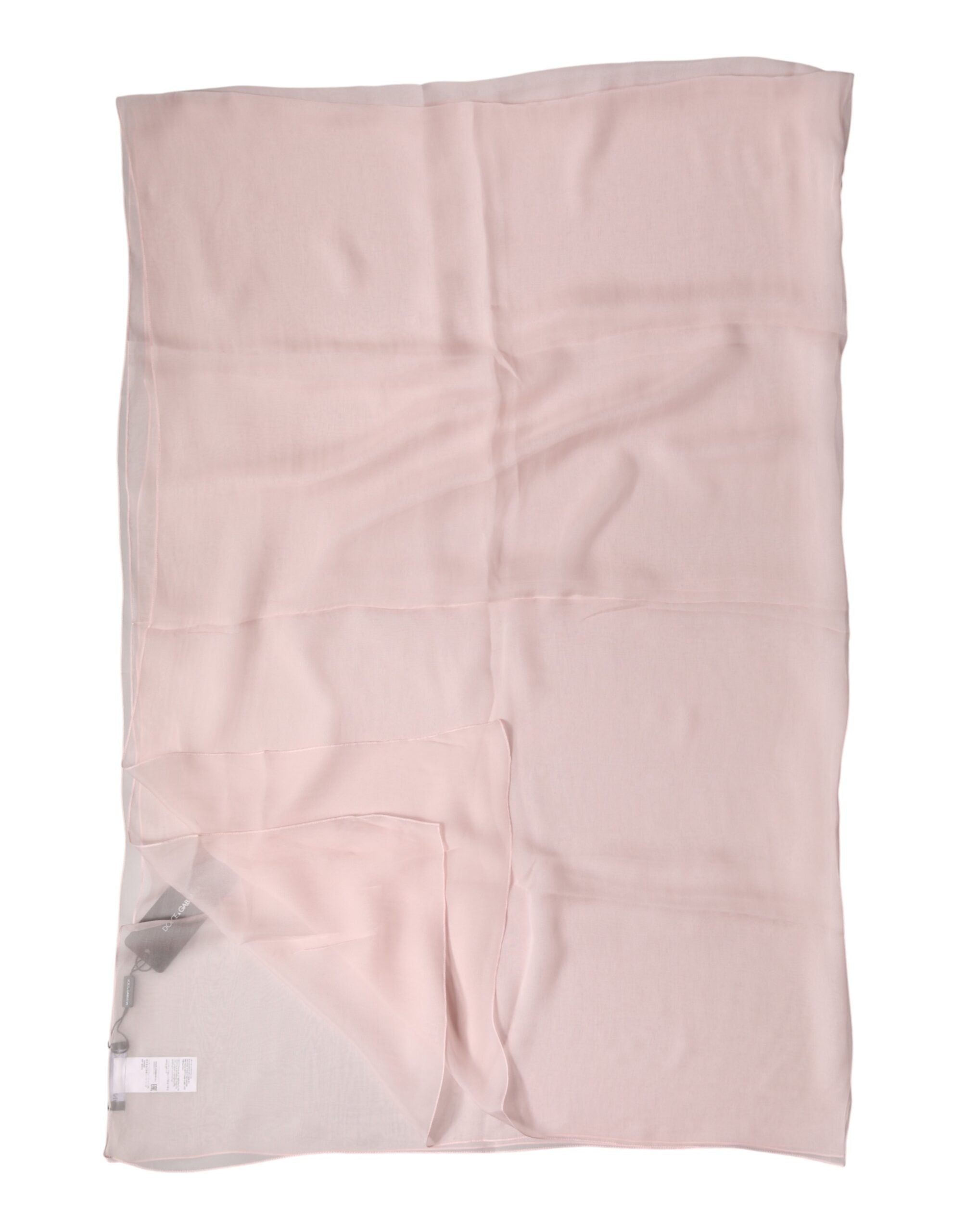 Dolce & Gabbana Light Pink Stole Silk Neck Wrap Shawl Scarf