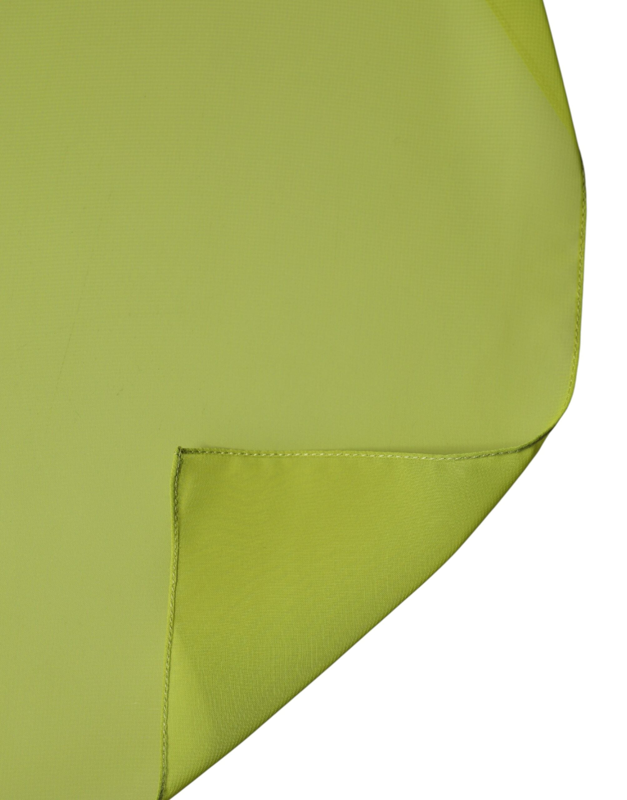 Dolce & Gabbana Green Polyester Stole Neck Wrap Shawl Scarf