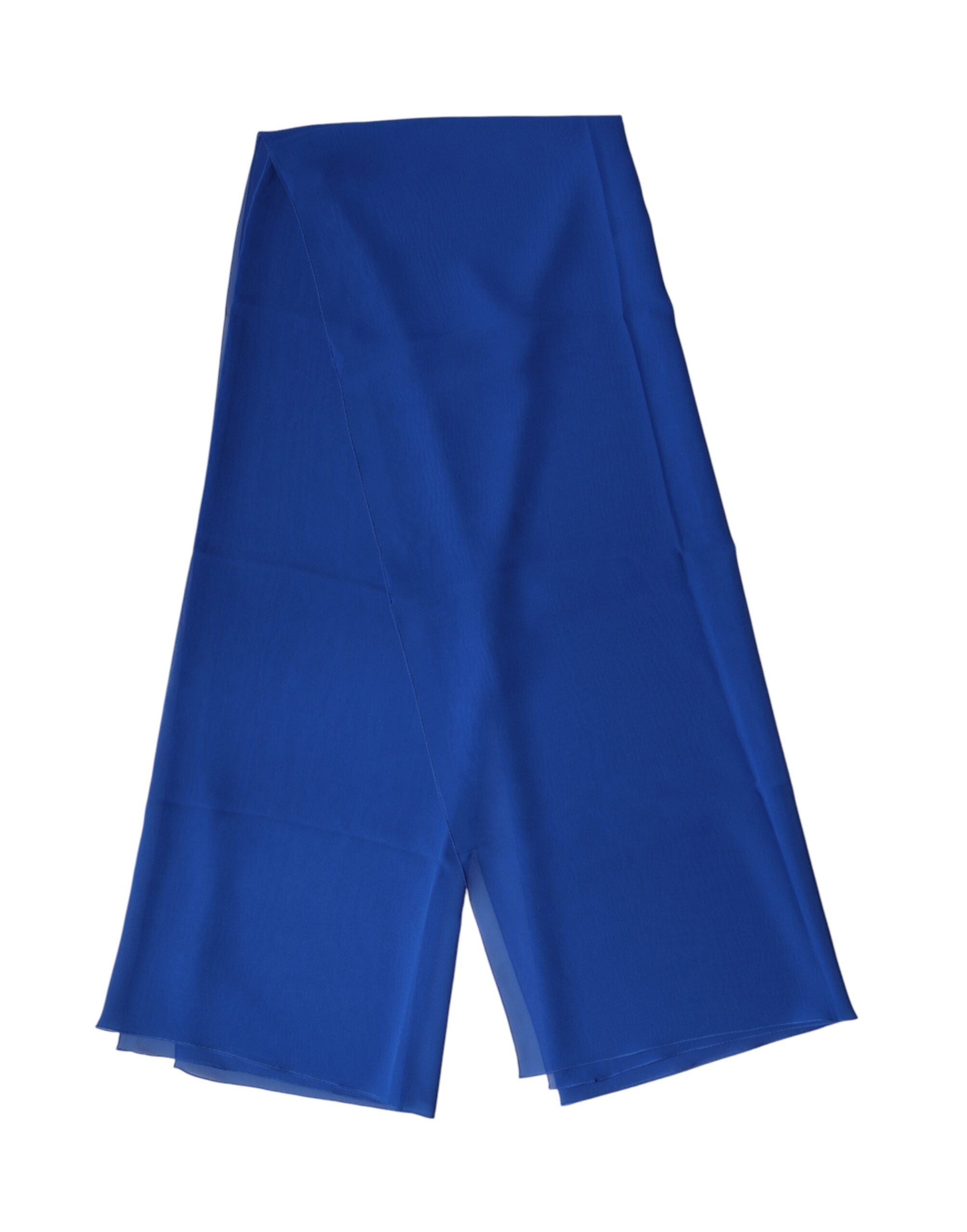 Dolce & Gabbana Blue Silk Stole Neck Wrap Shawl Men Scarf