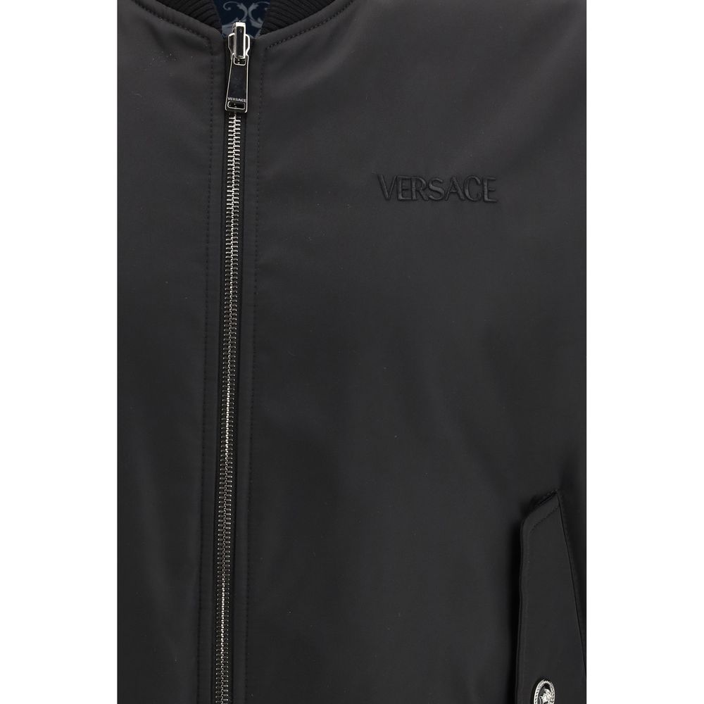 Versace Jacke aus schwarzem Polyamid