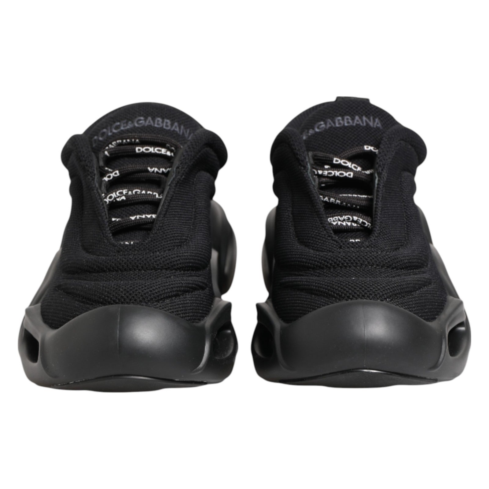 Dolce & Gabbana Schwarze Slip-On Low Top Wave Sneakers Schuhe