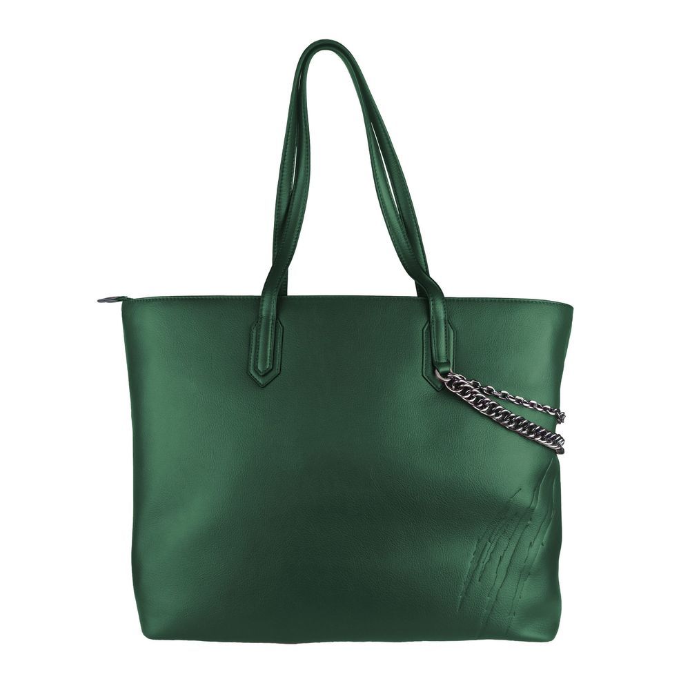 Plein Sport Green Leather Shoulder Bag