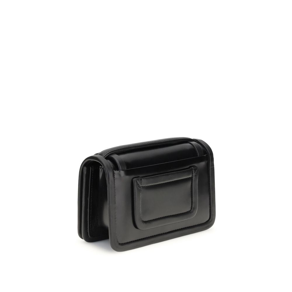 Pierre Hardy Black Calf Leather Bos Taurus Shoulder Bag