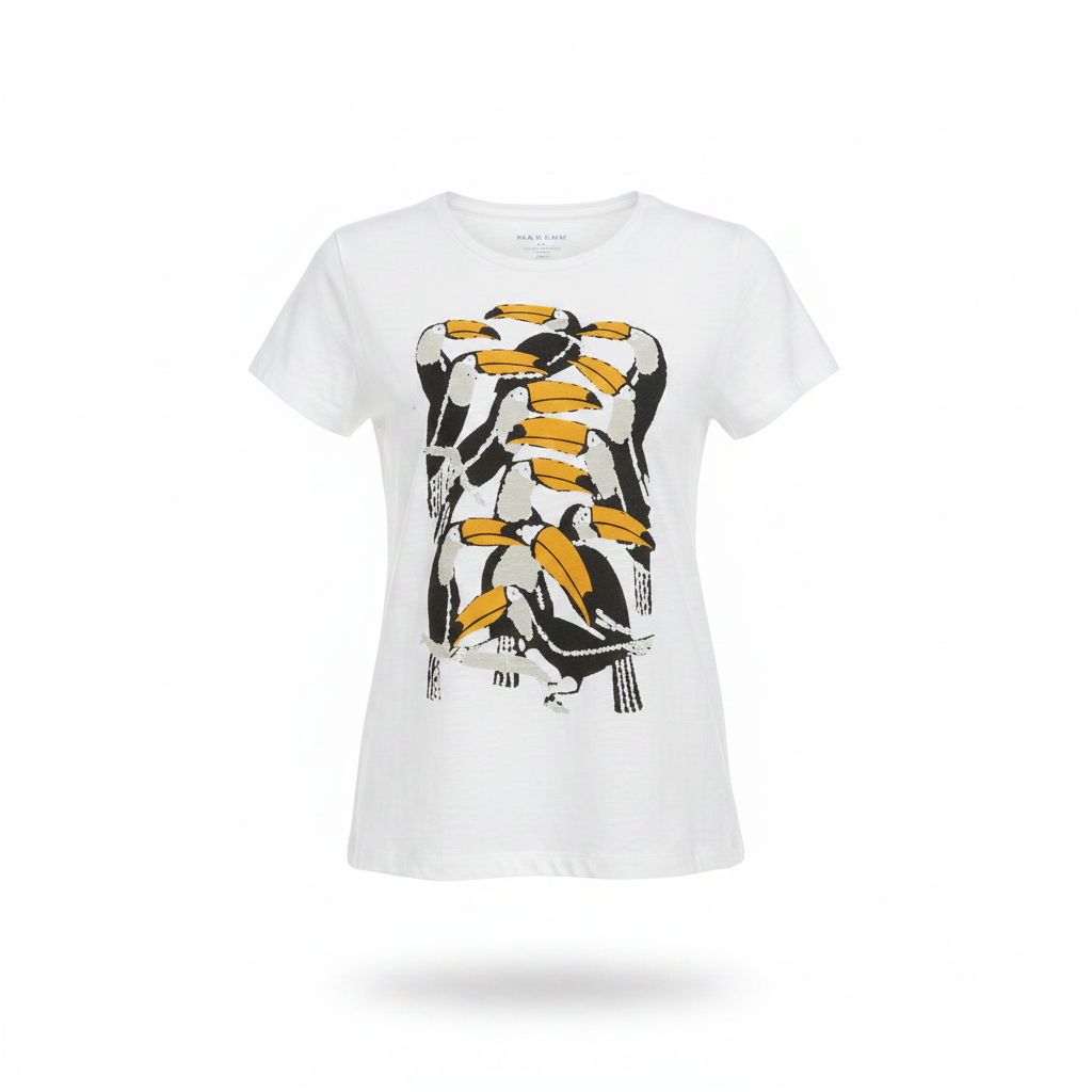 Trussardi Action Weißes Baumwoll-Damen-T-Shirt