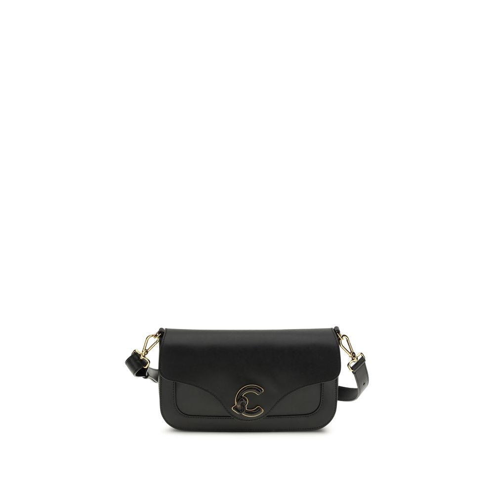 Coccinelle Black Calf Leather Bos Taurus Shoulder Bag