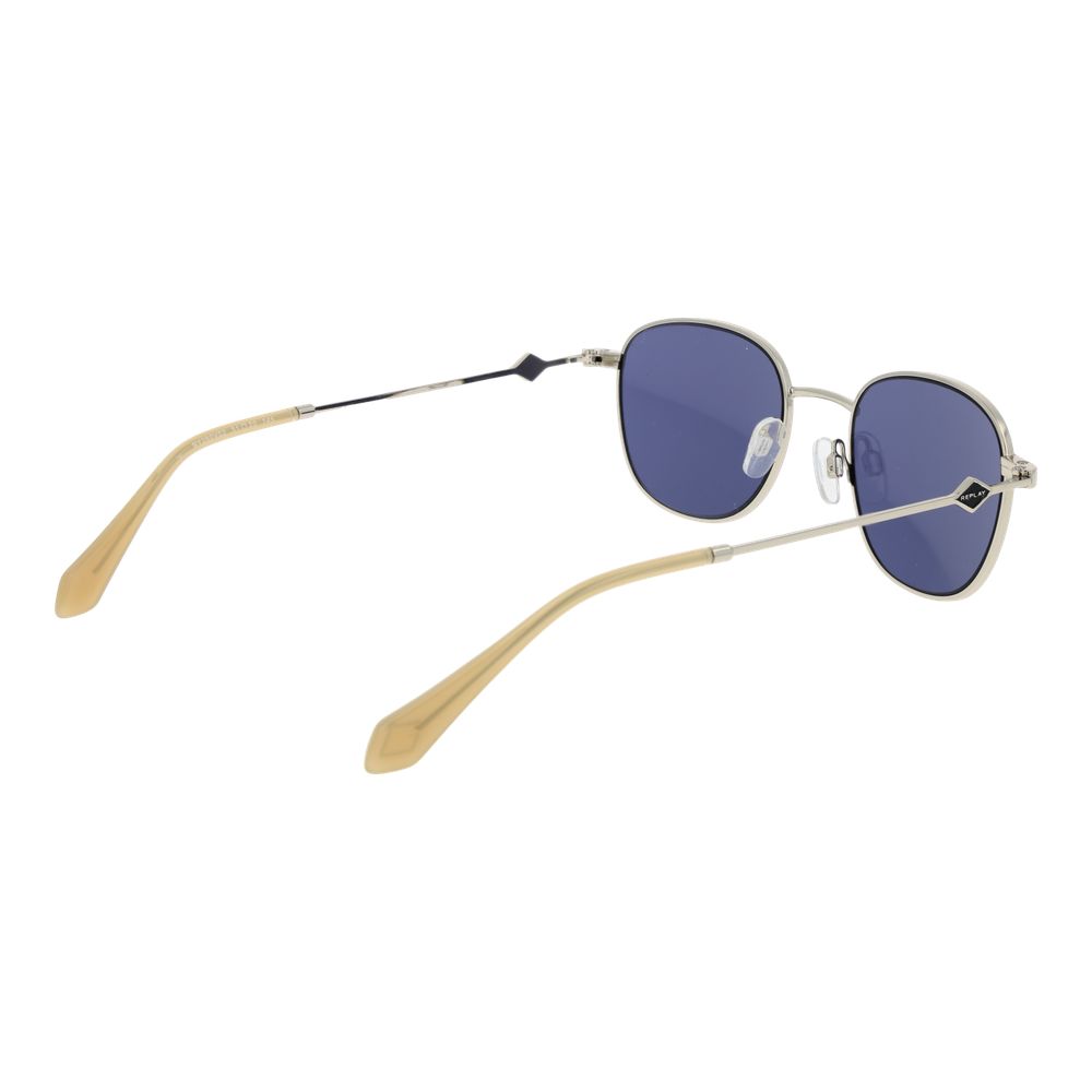 Replay Sonnenbrille aus silbernem Metall