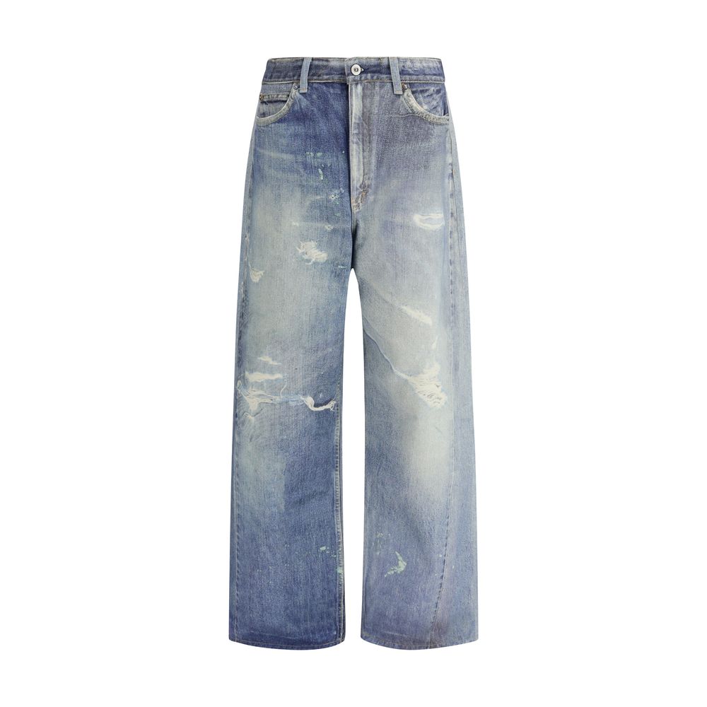 Our Legacy Blue Cotton Relaxed Fit Jeans