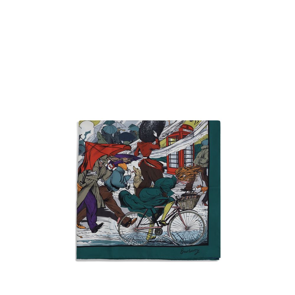 Burberry Multicolor Silk Scarf